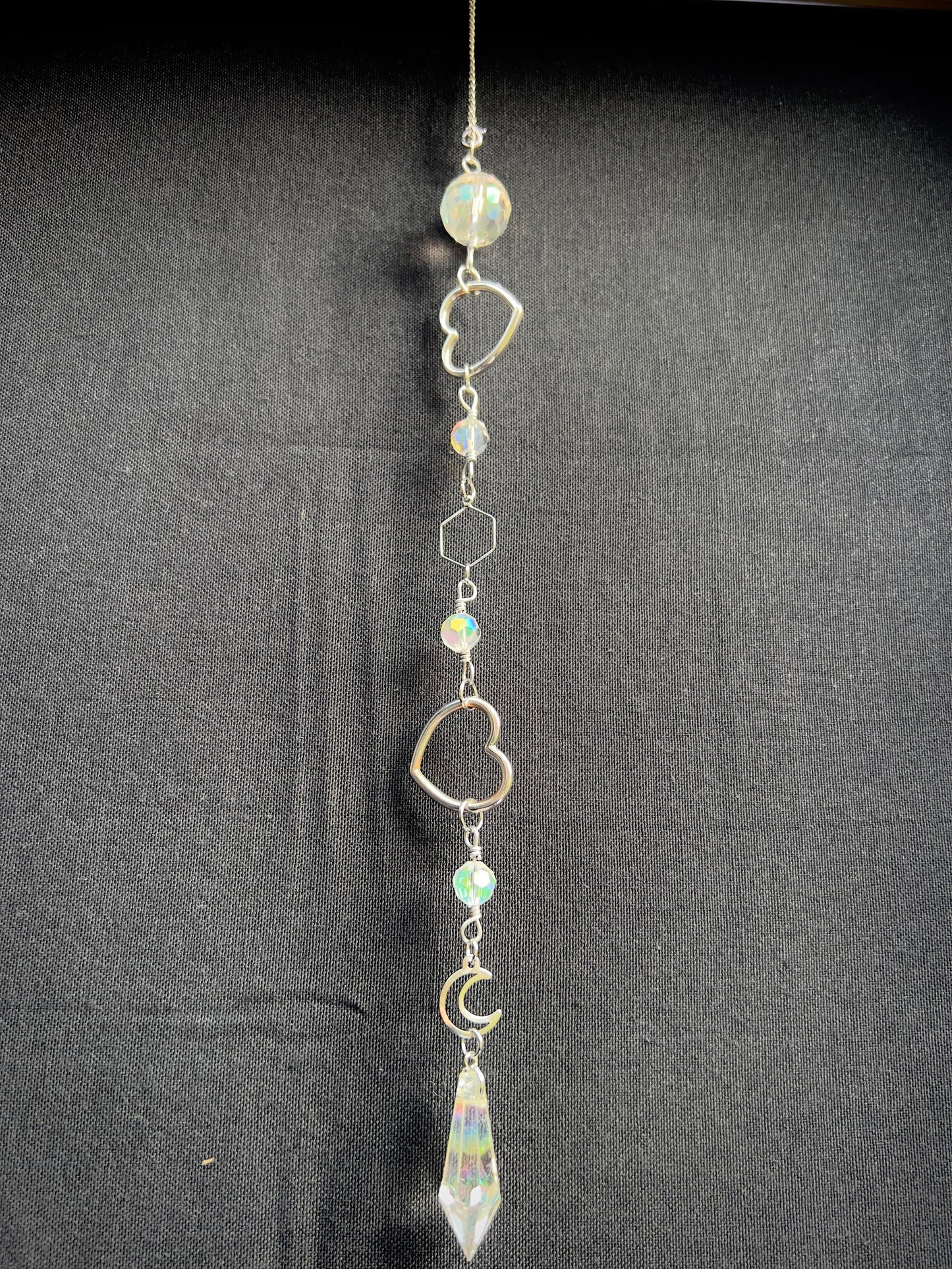 Column Charm - Cutesy Silver Heart - CLICK FOR VARIATIONS