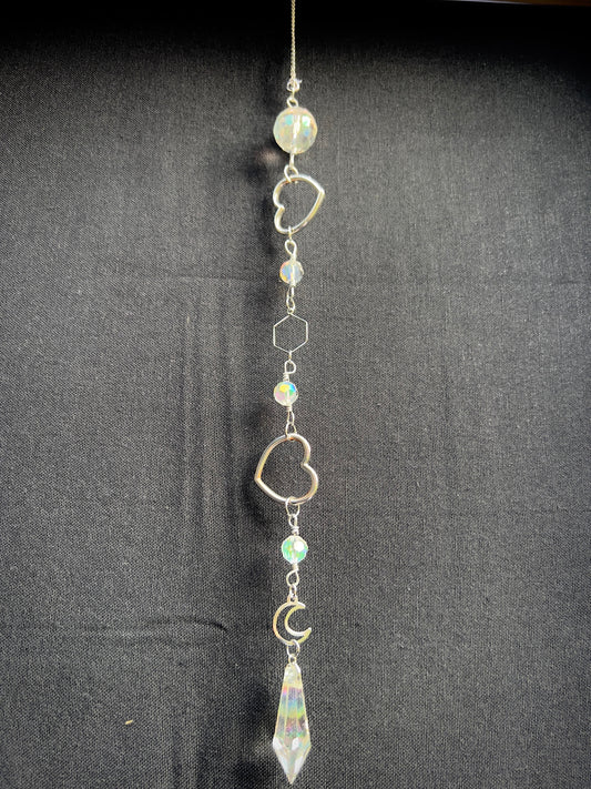Column Charm - Cutesy Silver Heart - CLICK FOR VARIATIONS
