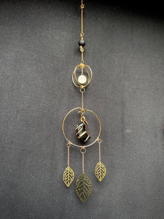 LUXE Charm - Gold Tree of Life w/ Onyx