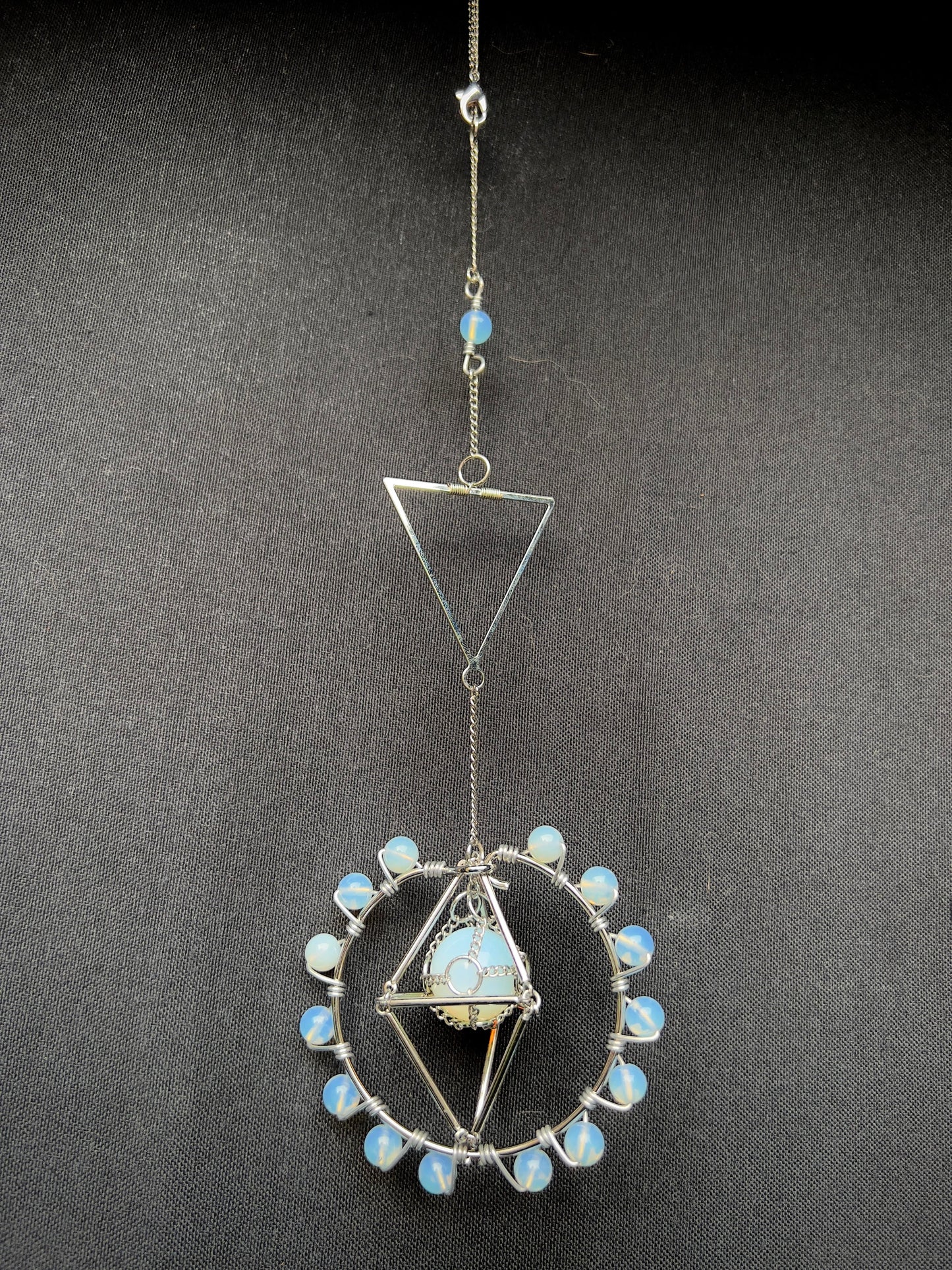 LUXE Charm - Silver Water Alchemy w/ Opalite