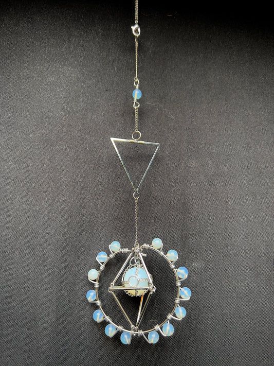 LUXE Charm - Silver Water Alchemy w/ Opalite
