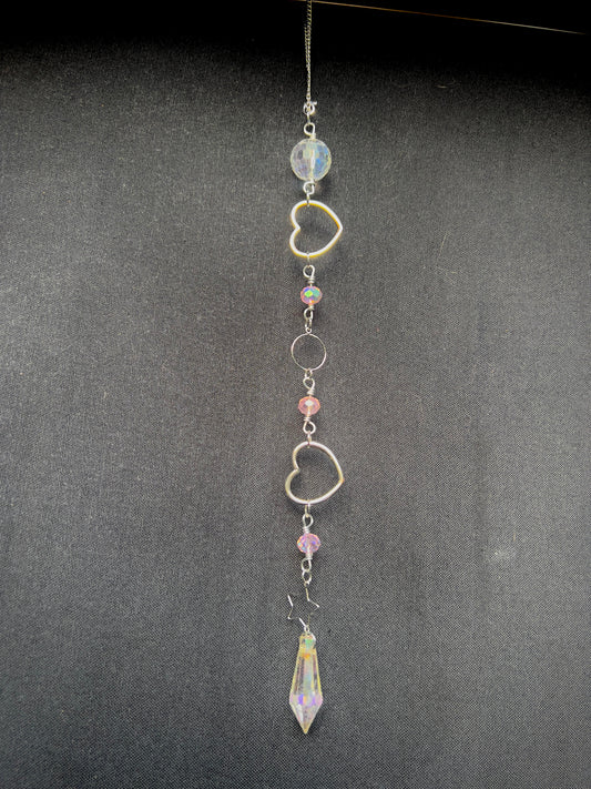Column Charm - Cutesy Silver Heart - CLICK FOR VARIATIONS