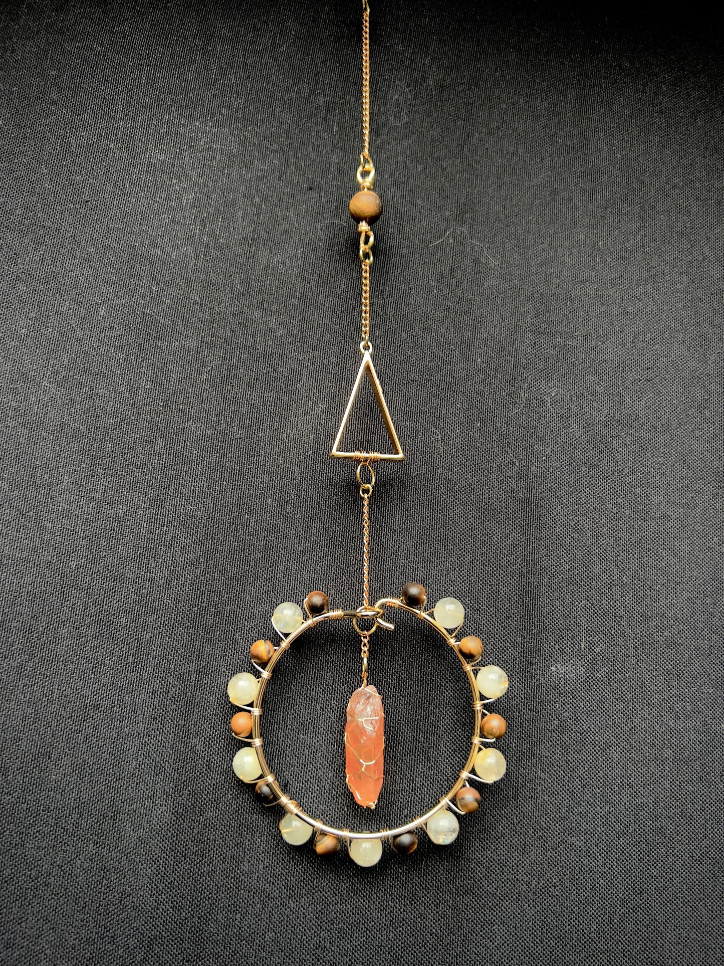 LUXE Charm - Gold Fire Alchemy w/ Tangerine Quartz