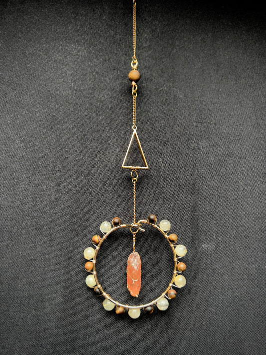 LUXE Charm - Gold Fire Alchemy w/ Tangerine Quartz